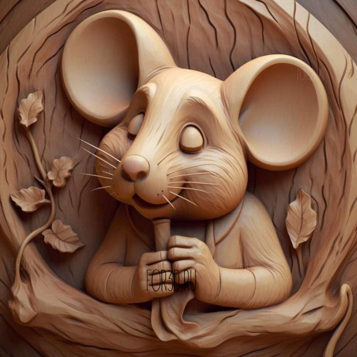 Jerry Mouse 2 stl model for CNC